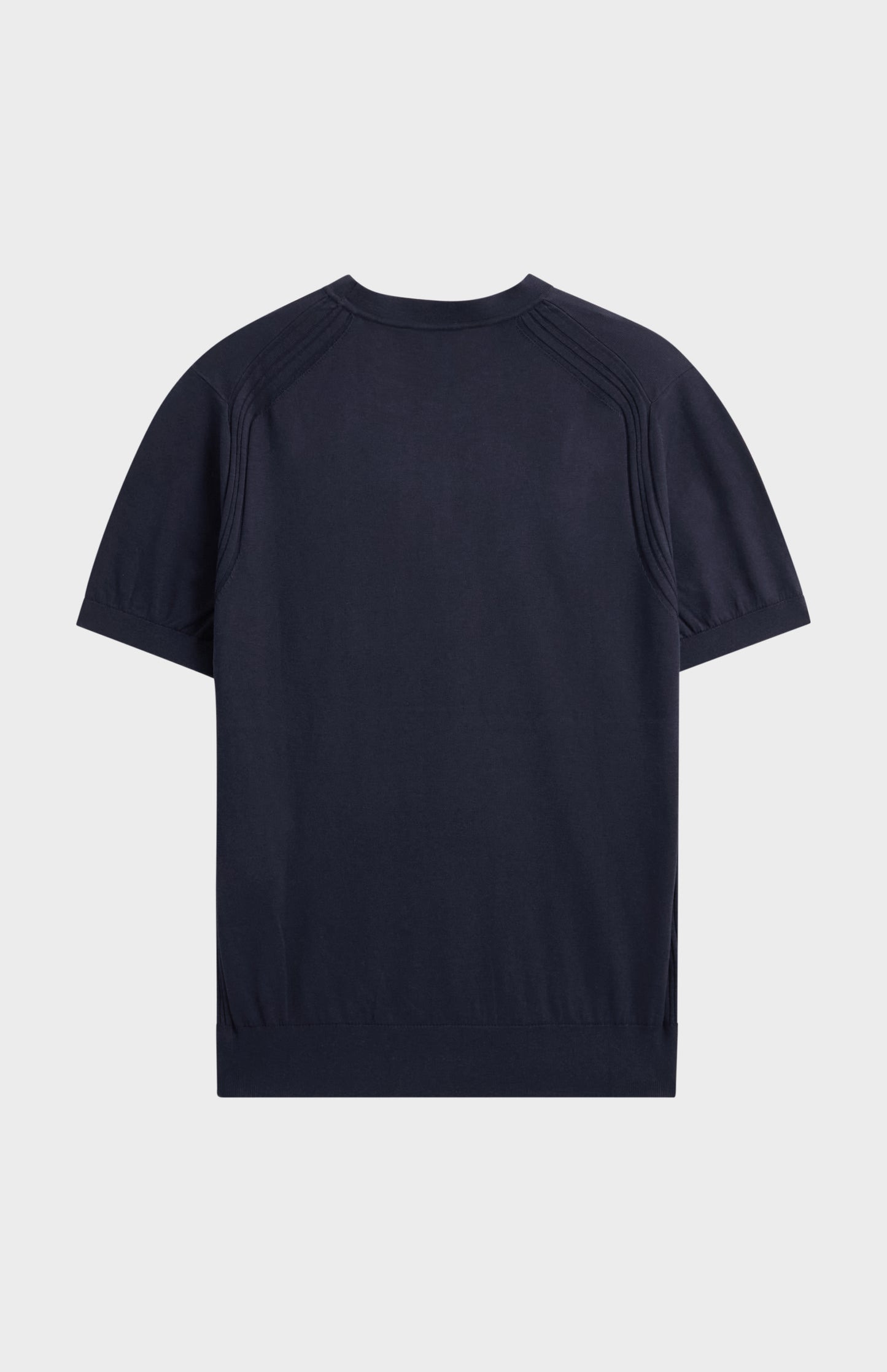 Men's Silk And Cotton Knitted Tee In Navy