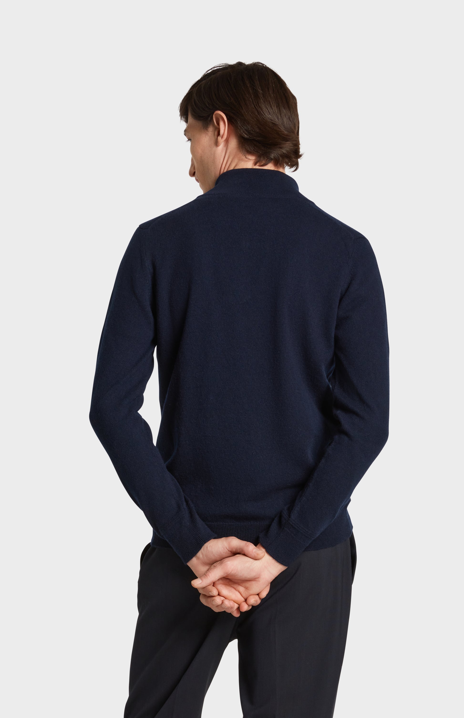 Back View of Pringle of Scotland Cashmere Jumper in Ink