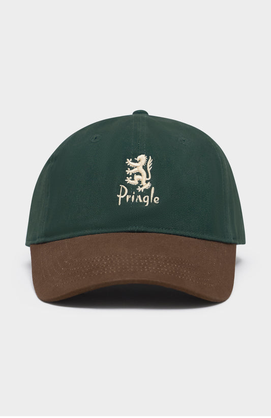 Green and Brown Baseball cap with Pringle Logo on the front