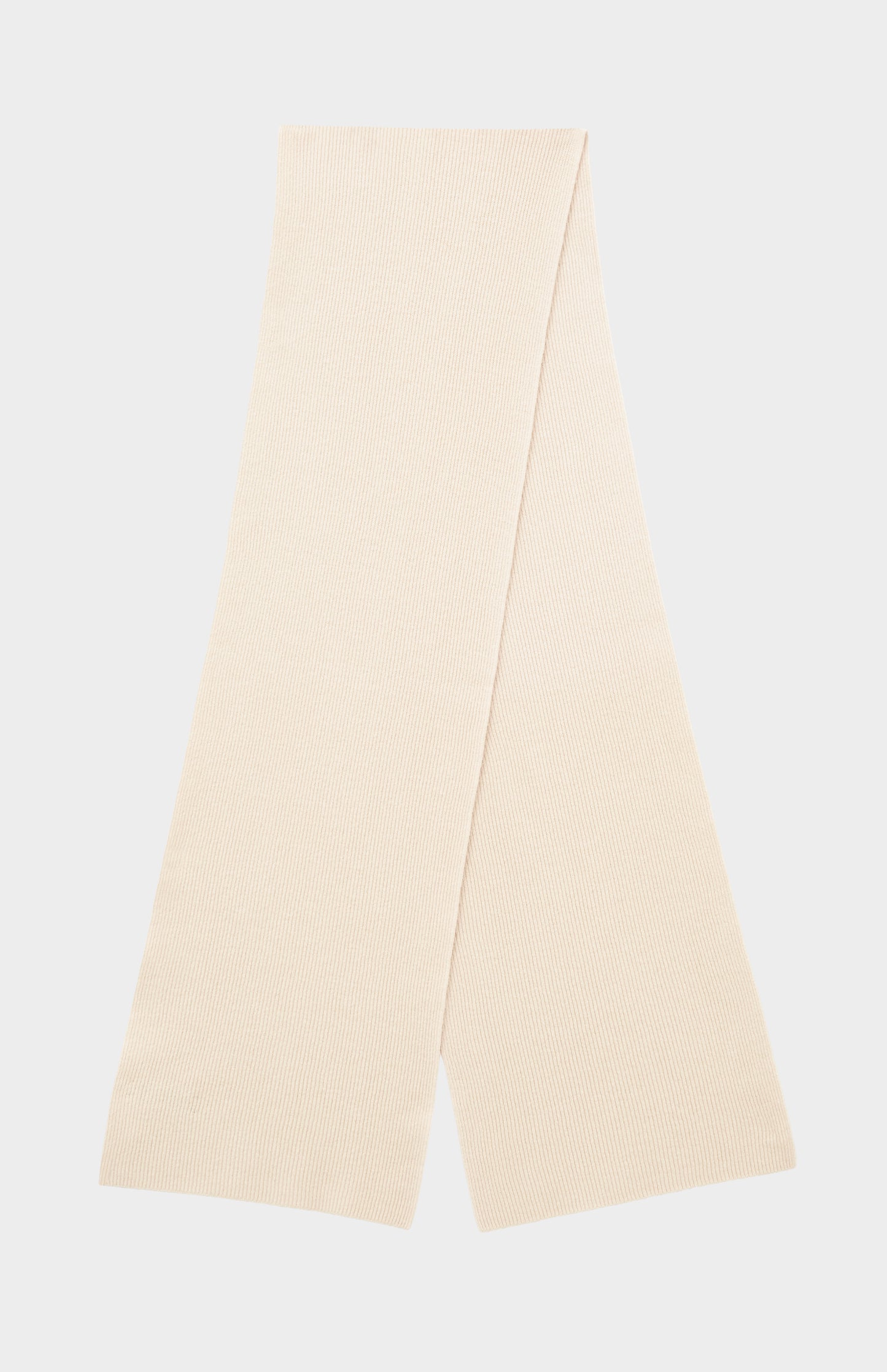 Pringle Cashmere Blend Scarf with Allover Fine Rib in Pink Champagne