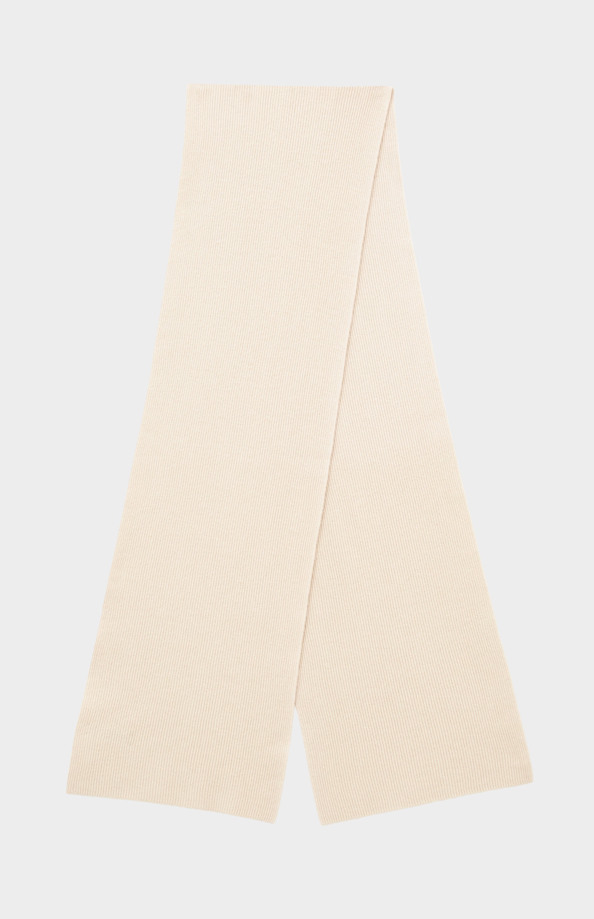 Pringle Cashmere Blend Scarf with Allover Fine Rib in Pink Champagne