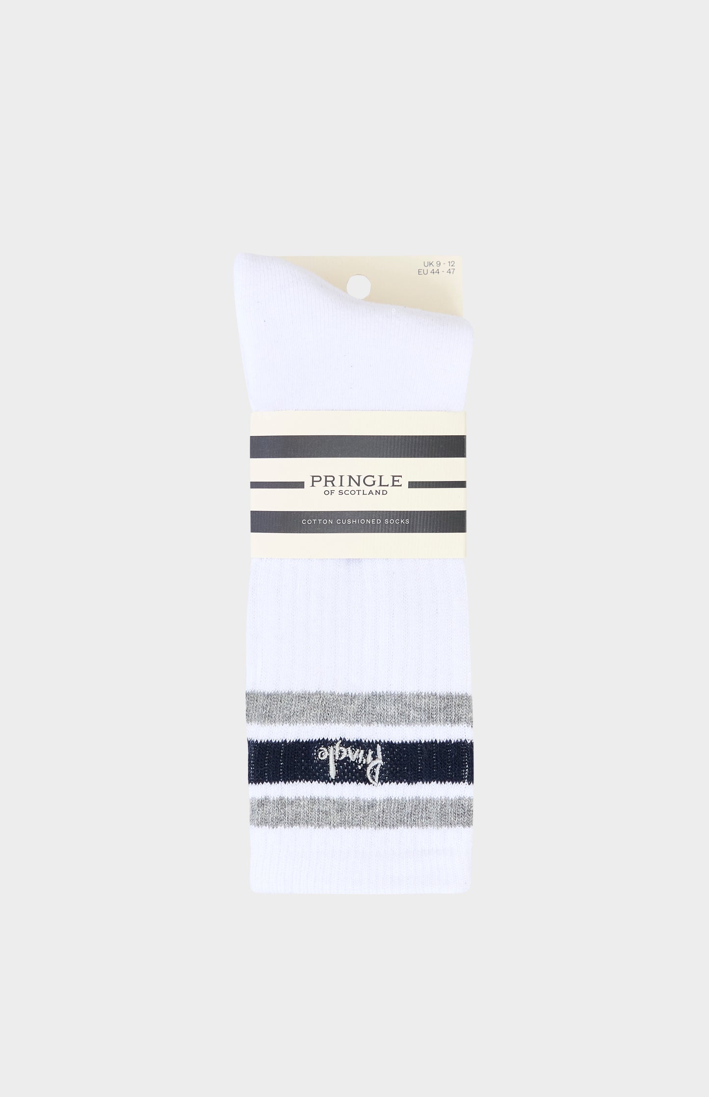 Pack of Pringle socks with a white background
