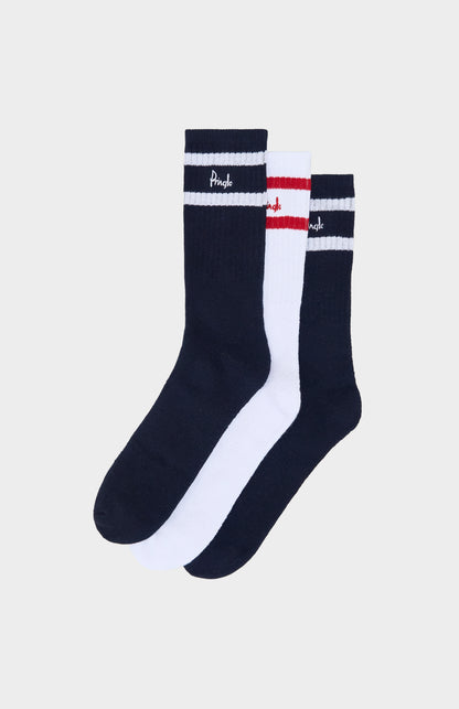 3 Pack Cotton Cushioned Sports Socks in Mixed