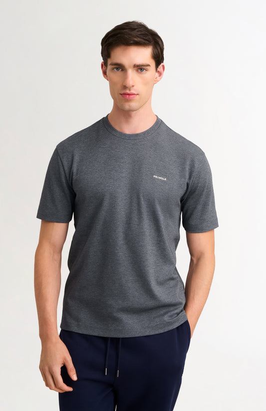 Men's Heavyweight Long Staple Cotton T-shirt In Charcoal