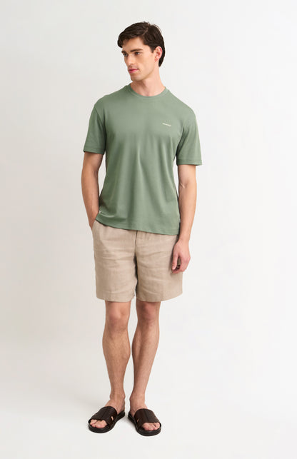 Men's Heavyweight Long Staple Cotton T-shirt In Sage Green
