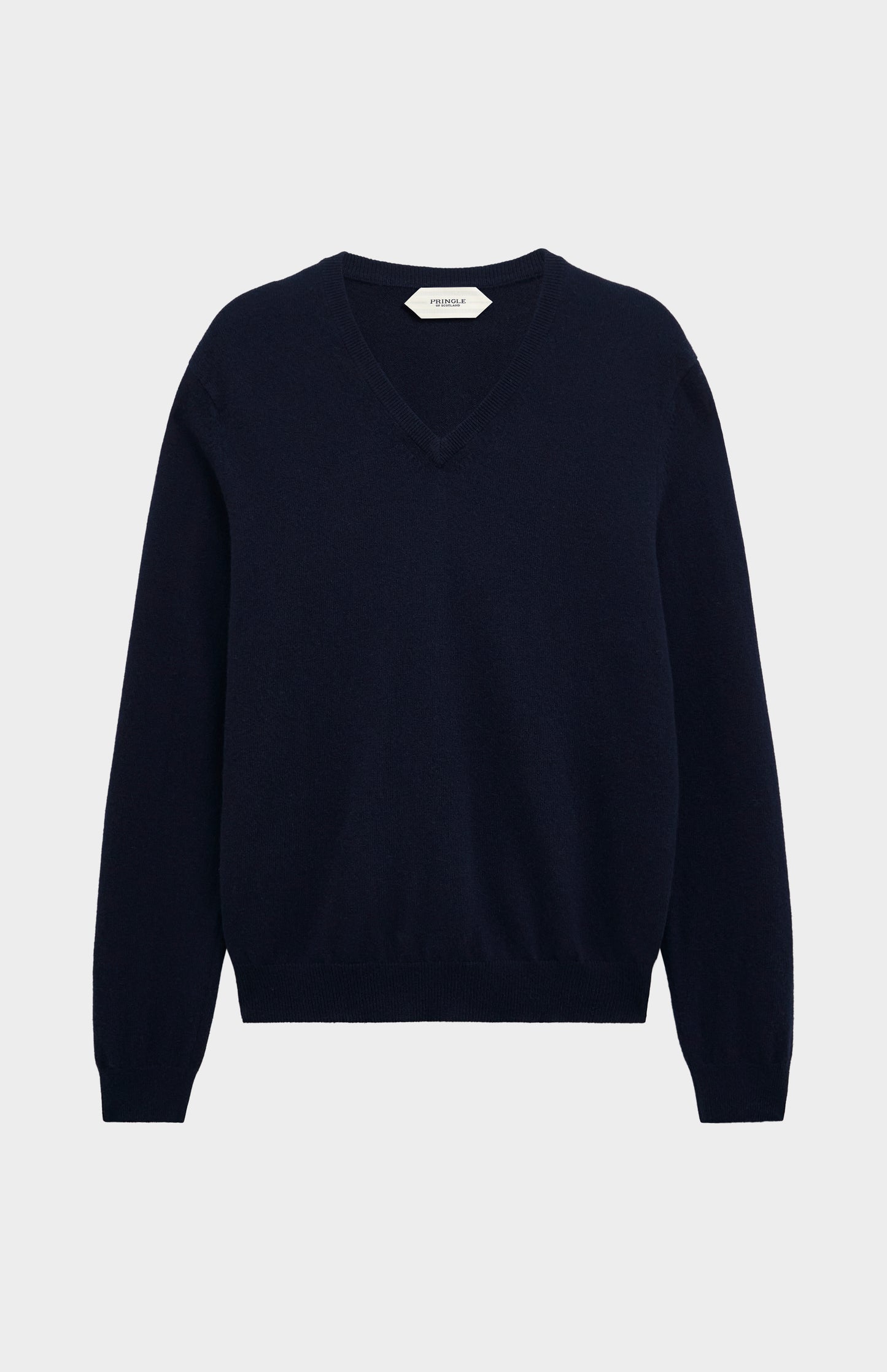 Pringle of Scotland Men’s Cashmere V-Neck Jumper In Navy Blue
