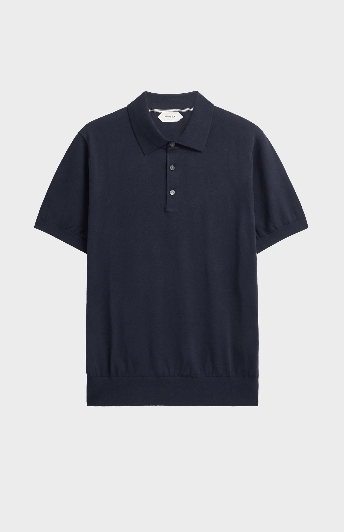 Men's Silk And Cotton Polo Shirt In Navy
