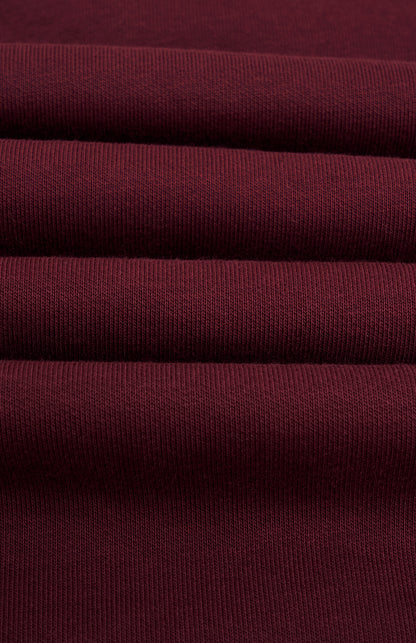 Men's Quarter Zip Track Jacket In Burgundy