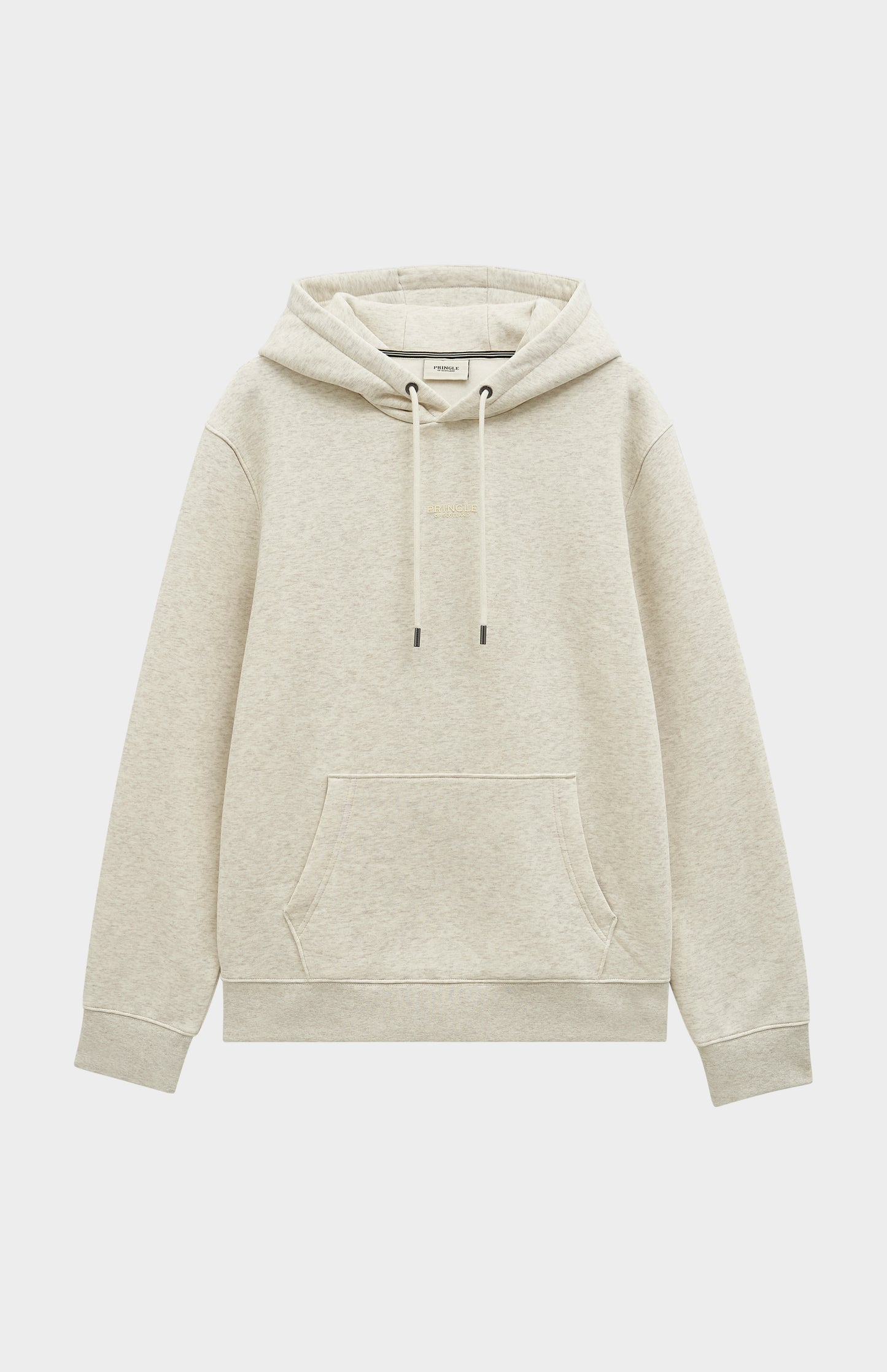 Pringle Men's Hooded Jumper In Ecru Beige Melange