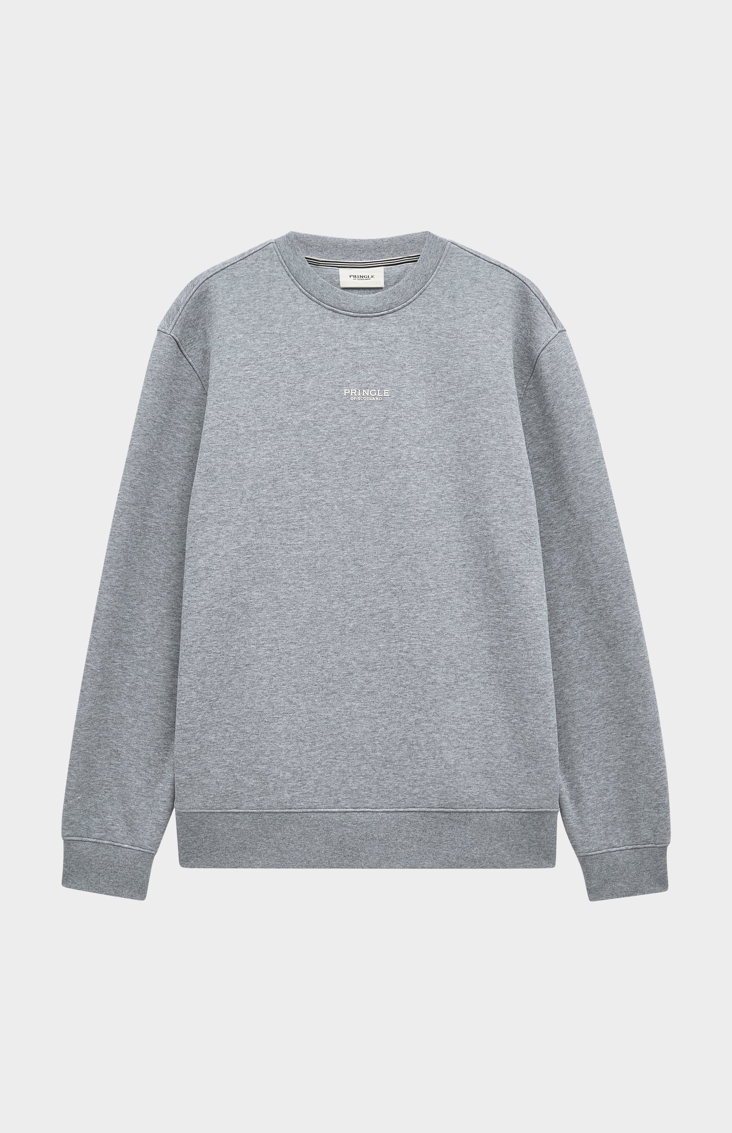 Pringle Men's Crew Neck Sweatshirt In Grey Melange flat shot