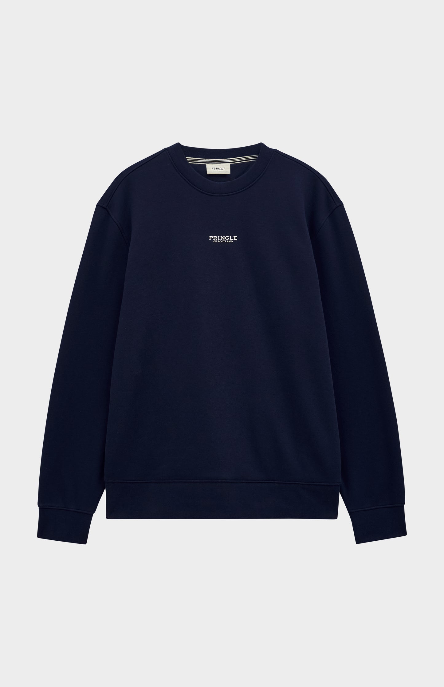 Pringle Men's Crew Neck Sweatshirt In Navy Blue flat shot