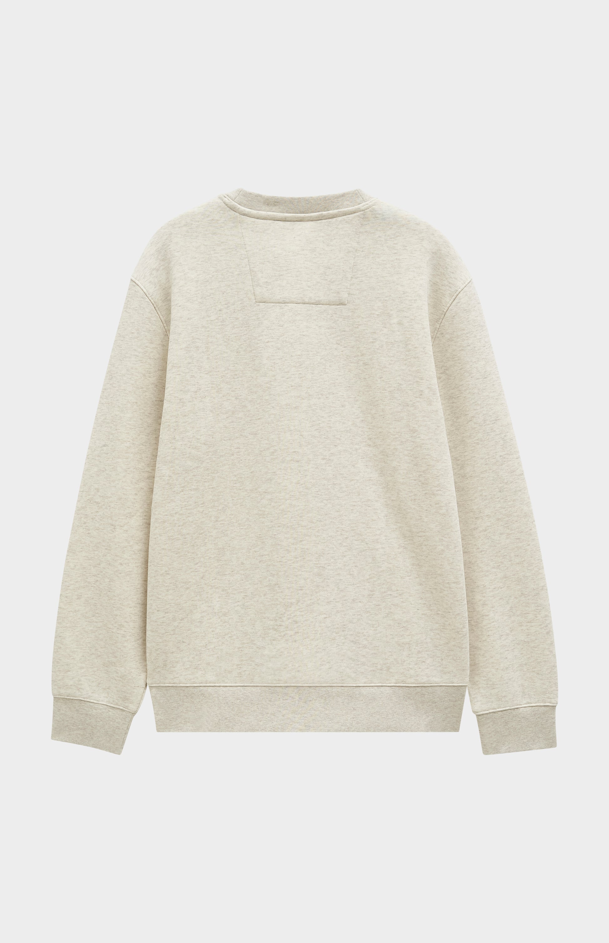 Pringle of Scotland Men's Crew Neck Sweatshirt In Ecru Beige Melange rear view