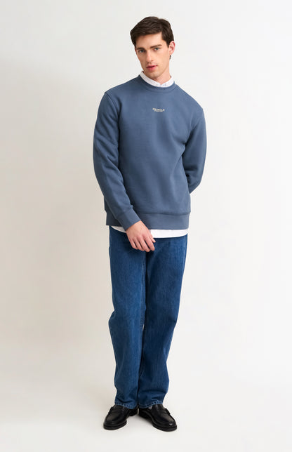 Men's Crew Neck Sweatshirt In Bering Sea Blue