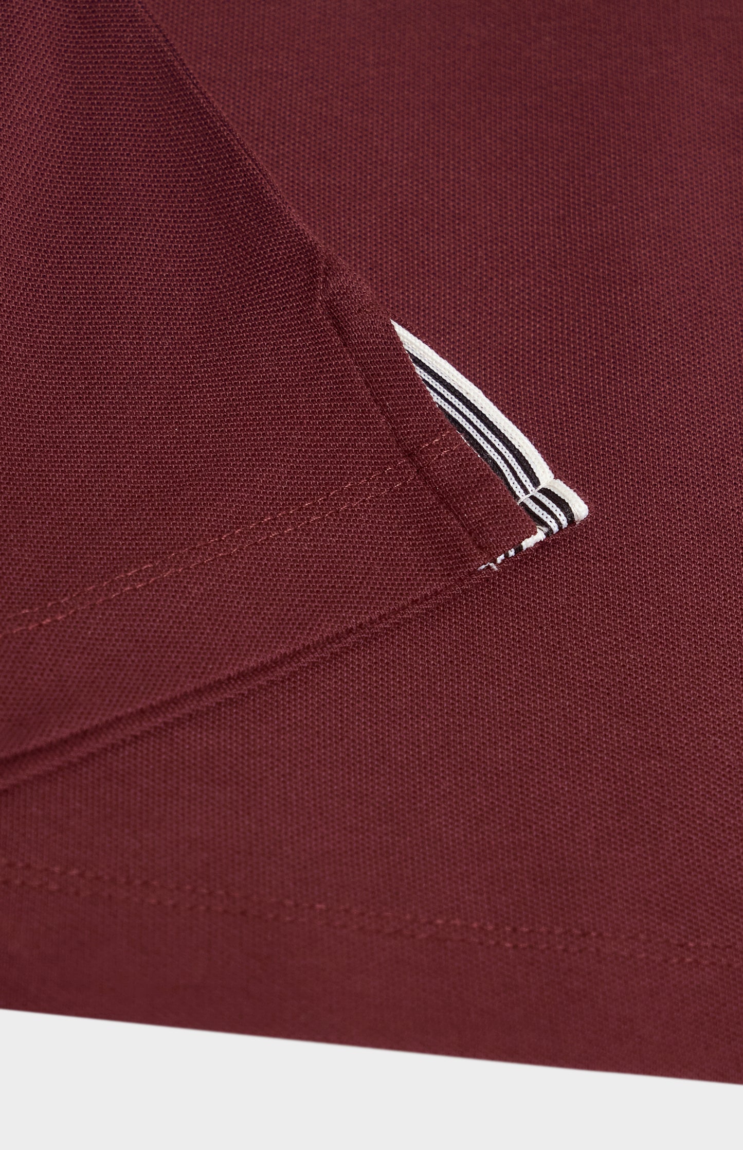 Men's Cotton Pique Polo Shirt In Burgundy