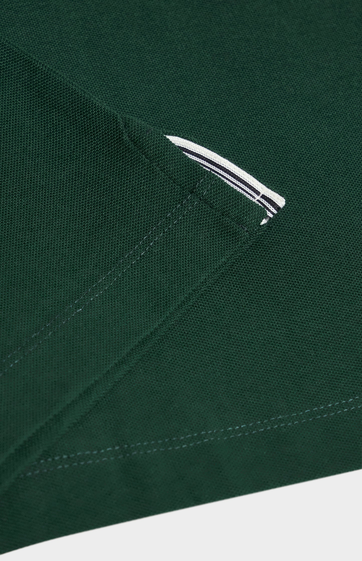 Men's Cotton Pique Polo Shirt In Forest Green