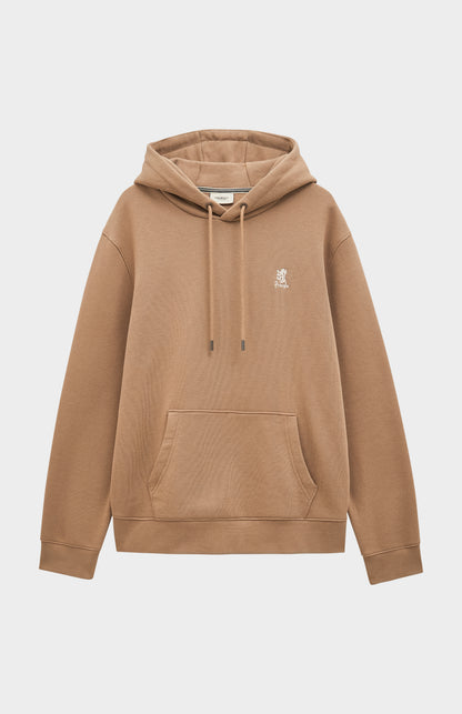 Pringle of Scotland Men's Hooded Jumper In Mushroom