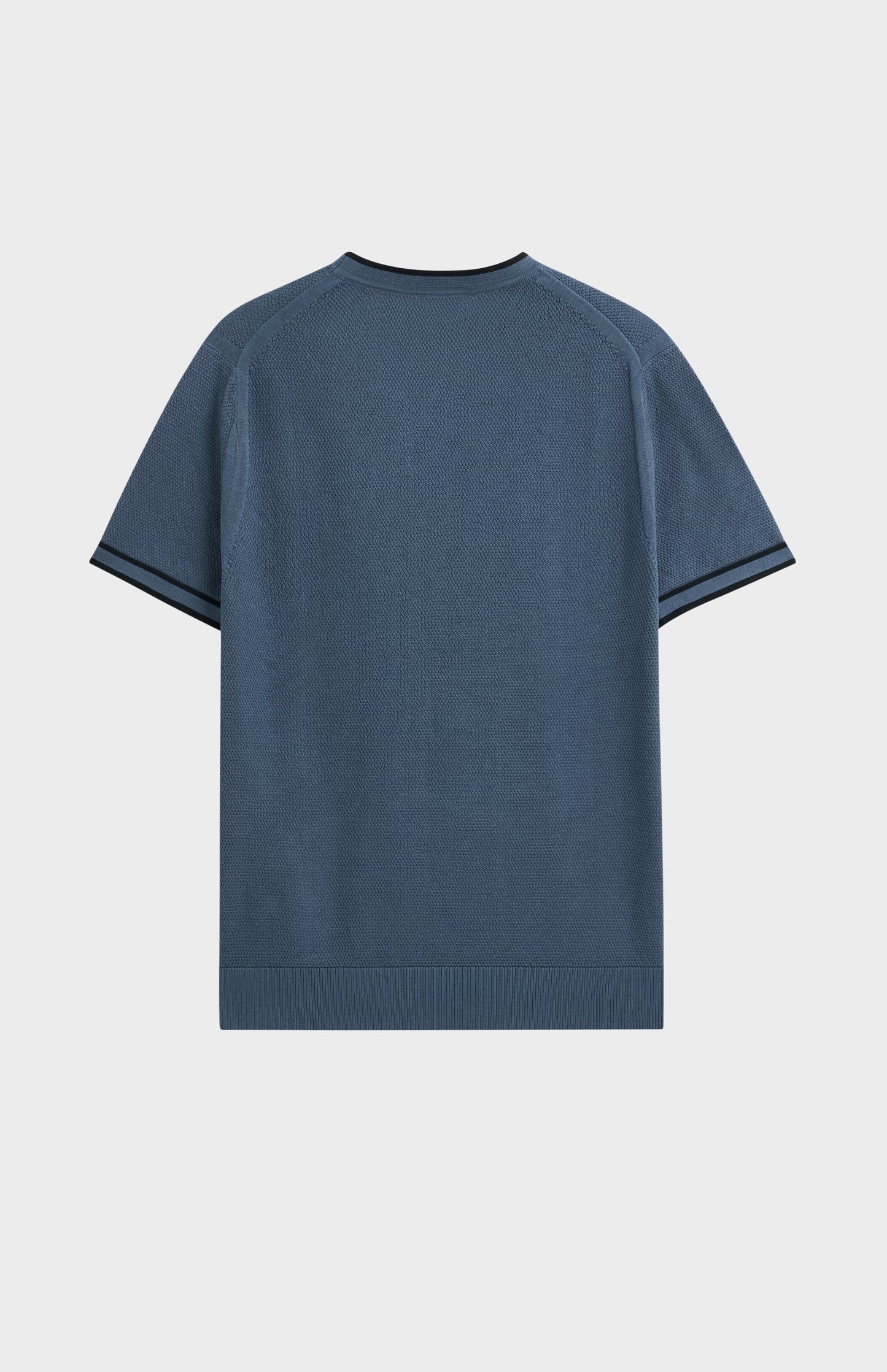 Men's Silk And Cotton Diamond Stitch T-shirt In Blue