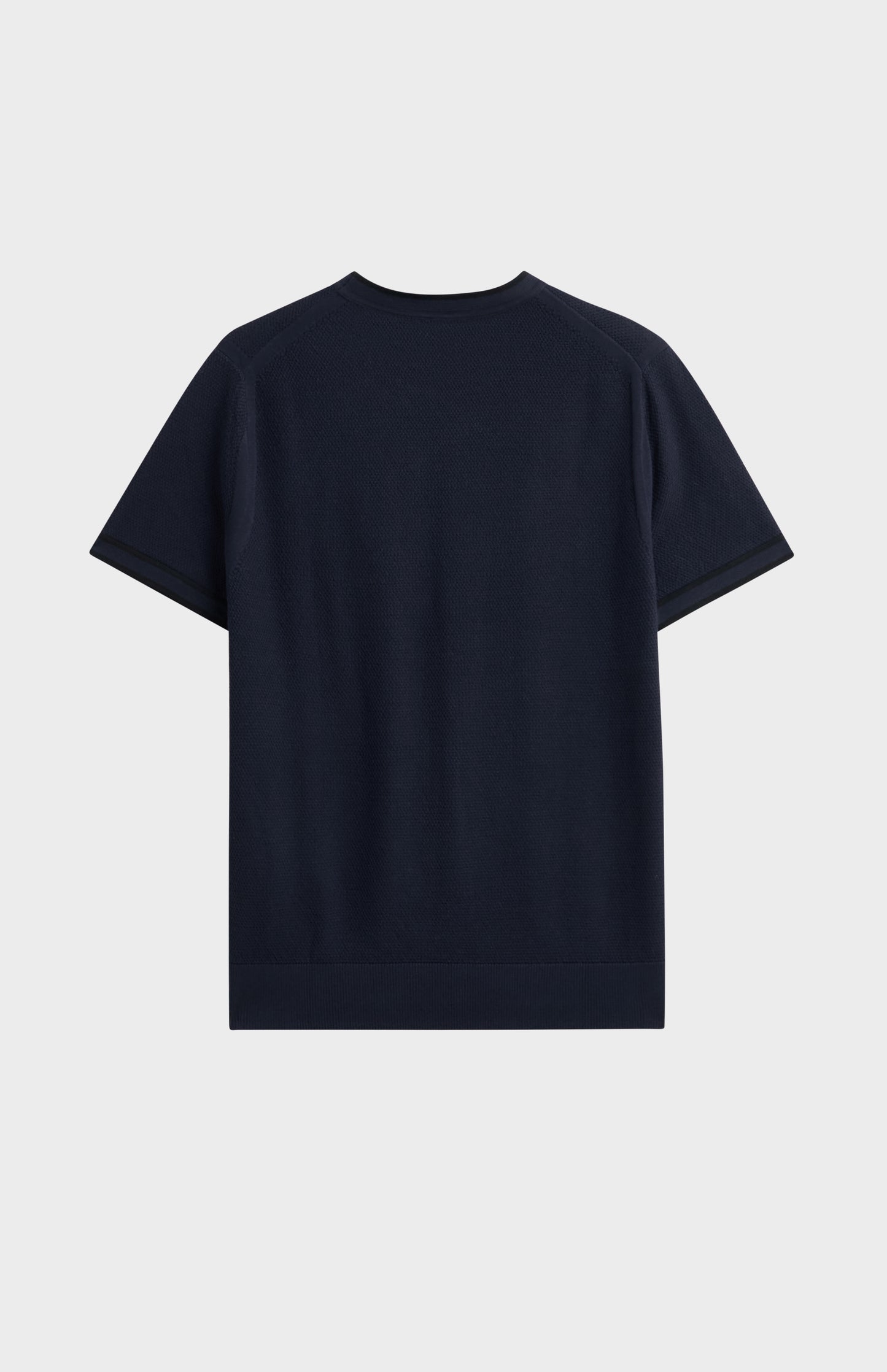 Men's Silk And Cotton Diamond Stitch T-shirt In Navy