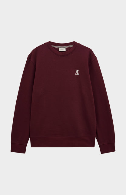 Pringle of Scotland Men's Crew Neck Sweatshirt In Burgundy flat shot