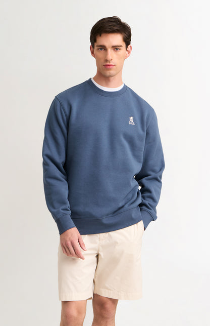 Men's Crew Neck Sweatshirt In Bering Sea Blue