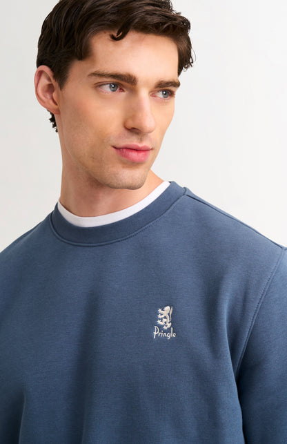 Men's Crew Neck Sweatshirt In Bering Sea Blue