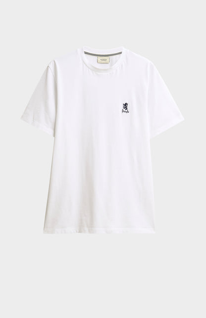 White T-shirt with black logo