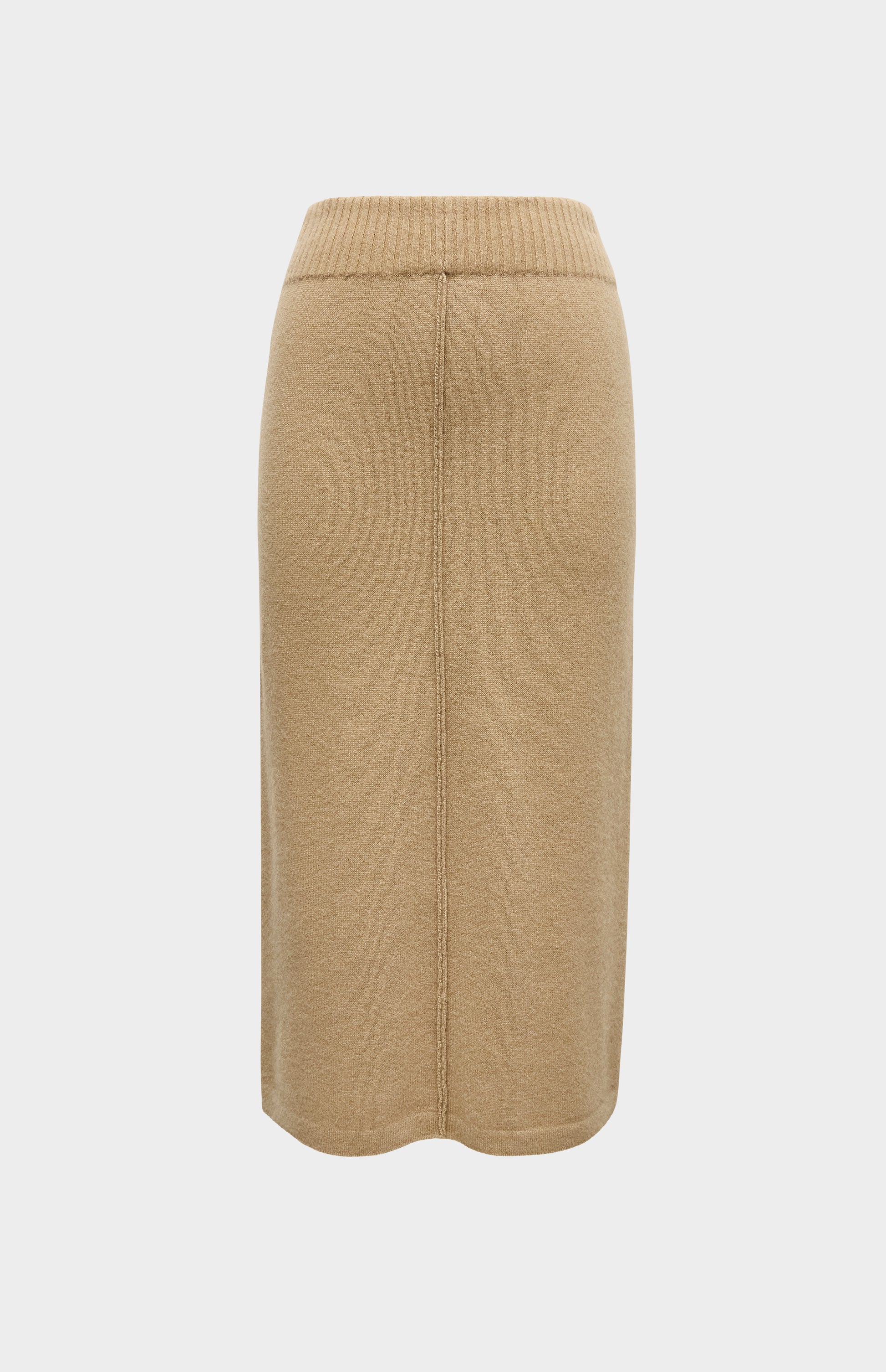 Pringle of Scotland Cashmere Blend Pencil Skirt in Camel