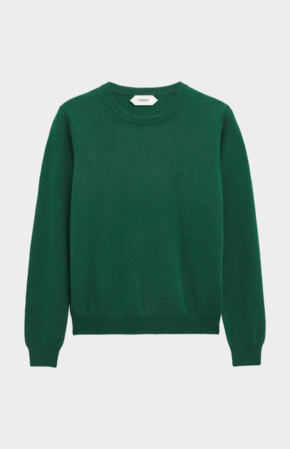 Women's Classic Crew Neck Cashmere Jumper In Green