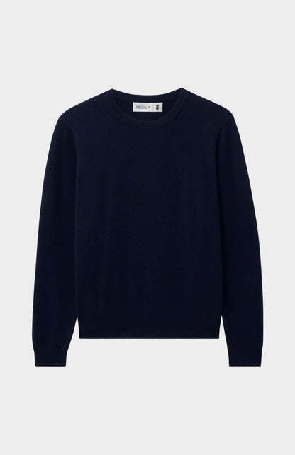 Pringle Women's Classic Round Neck Cashmere Jumper In Navy Melange