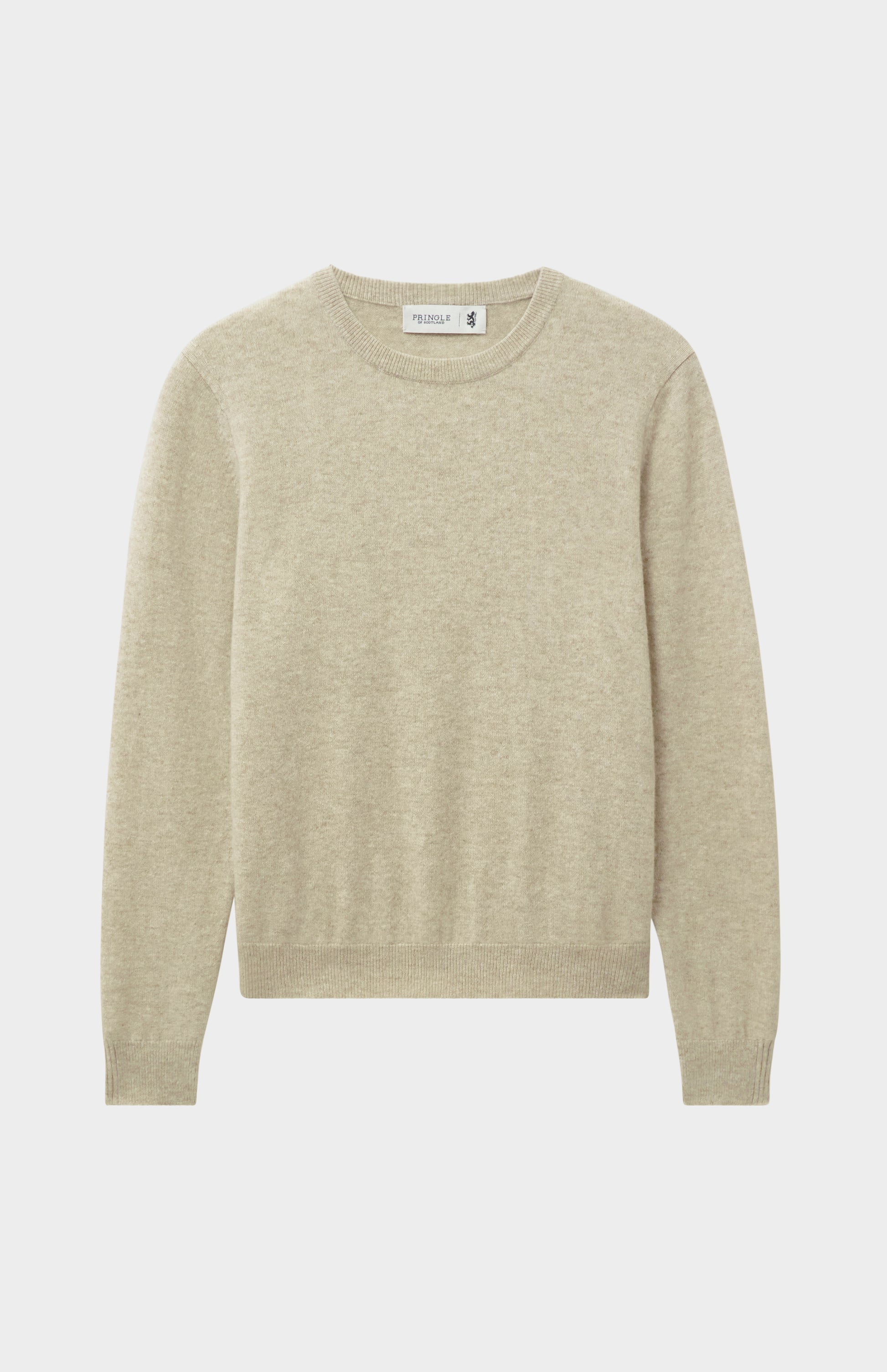 Pringle Women's Classic Round Neck Cashmere Jumper In Oatmeal