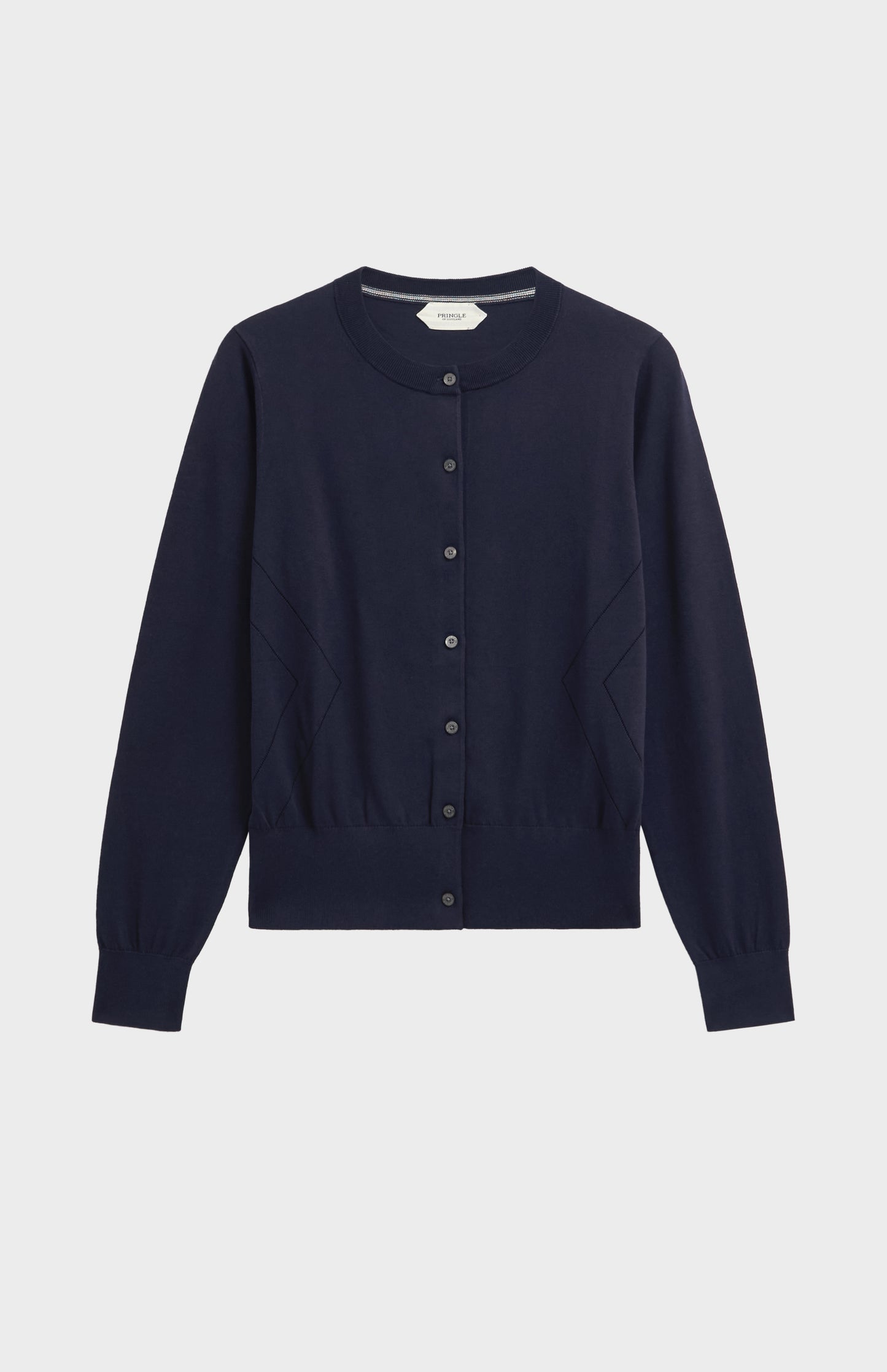 Women's Superfine Silk Blend Pointelle Cardigan In Navy Blue