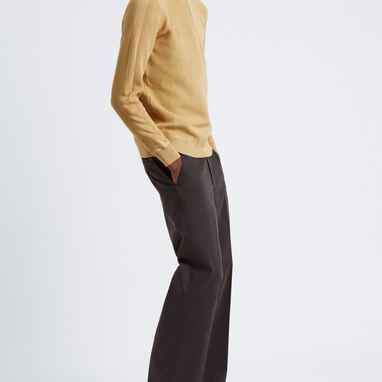 Pringle of Scotland Men's Half Zip Luxury Cotton Jumper in Sand
