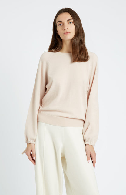 Lightweight Round Neck Cashmere Jumper in Pink - Pringle of Scotland